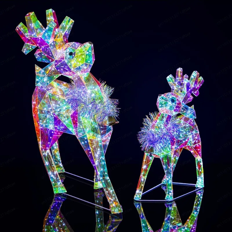 46Cm 68cm Holographic Deer Lighting 3D Diode Decoration Party Wedding Christmas Ornaments