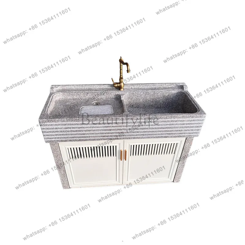 Balcony Stone Basin with Washboard Pool Outdoor Granite Laundry Pool