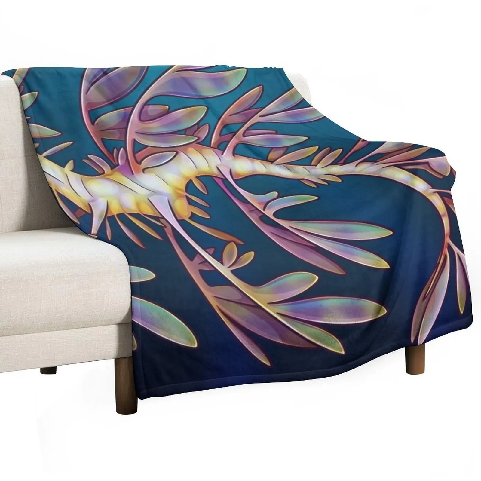 

Leafy Sea Dragon Throw Blanket Summer Beddings For Baby Winter beds Bed Blankets