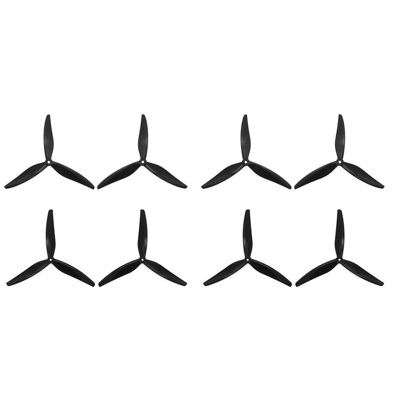 T24C 8PCS 8040 8X4X3 3 Blade 8Inch Propeller CW CCW Cinelifter Macro Quad Props For LR8 RC FPV X-Class Drone