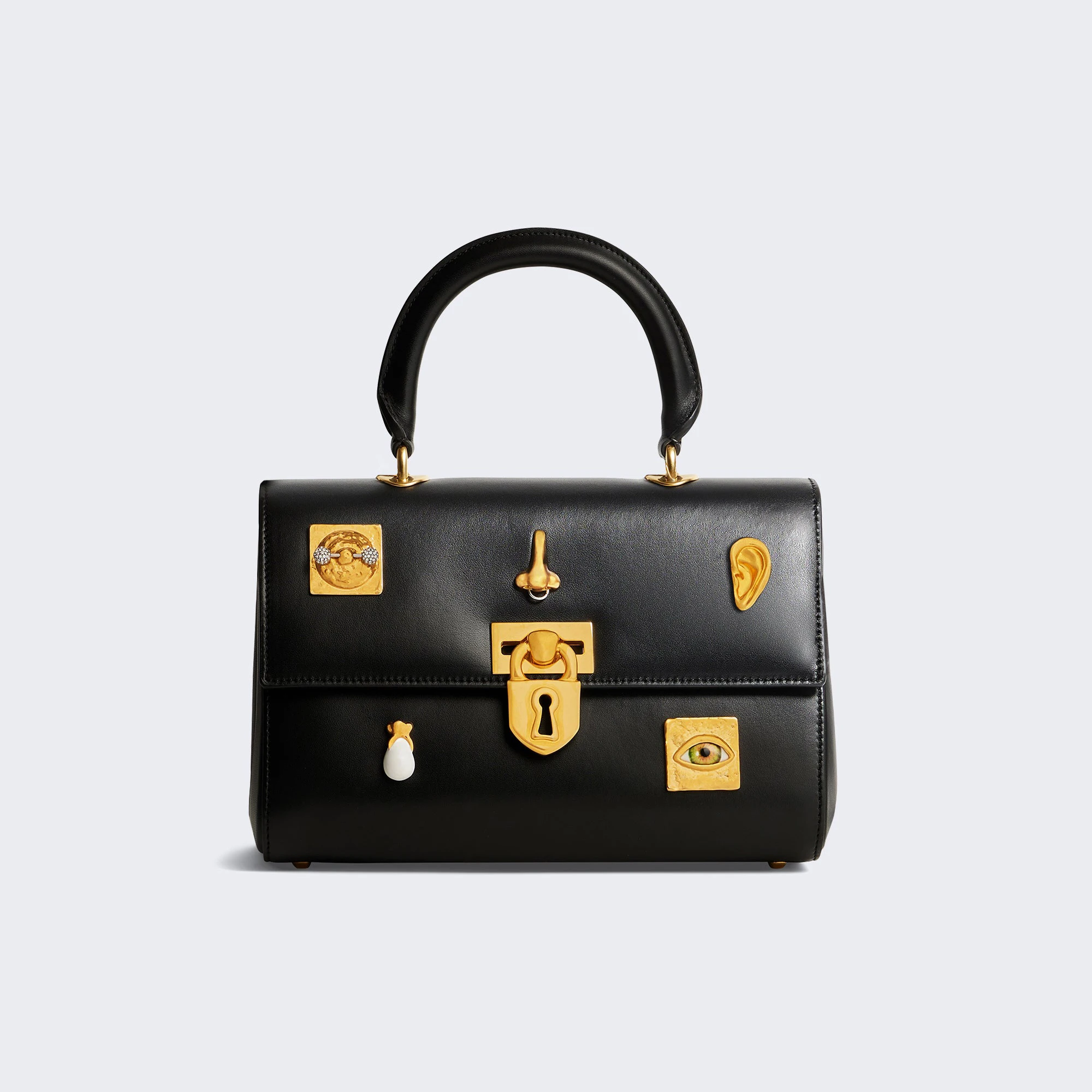 Fashion Hot Women's Luxury Designer Shoulder Messenger Bag High Quality Chain Chic Retro Face Charms Leather Handbag