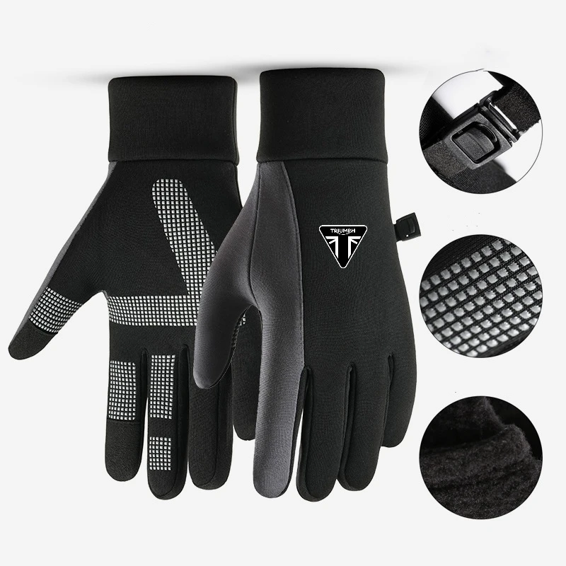 For TRIUMPH Customization Motorcycle Accessories Outdoor Gloves Warm Gloves Windproof Gloves Motocross Gloves