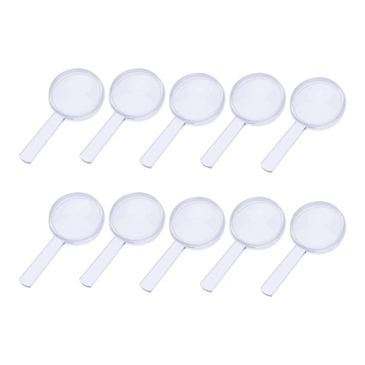 12 Pcs Mini Magnifying Glass Plastic Handheld Kids Glasses Shaped Ideal Reading Crossword Puzzle Jewelry Observation Toy