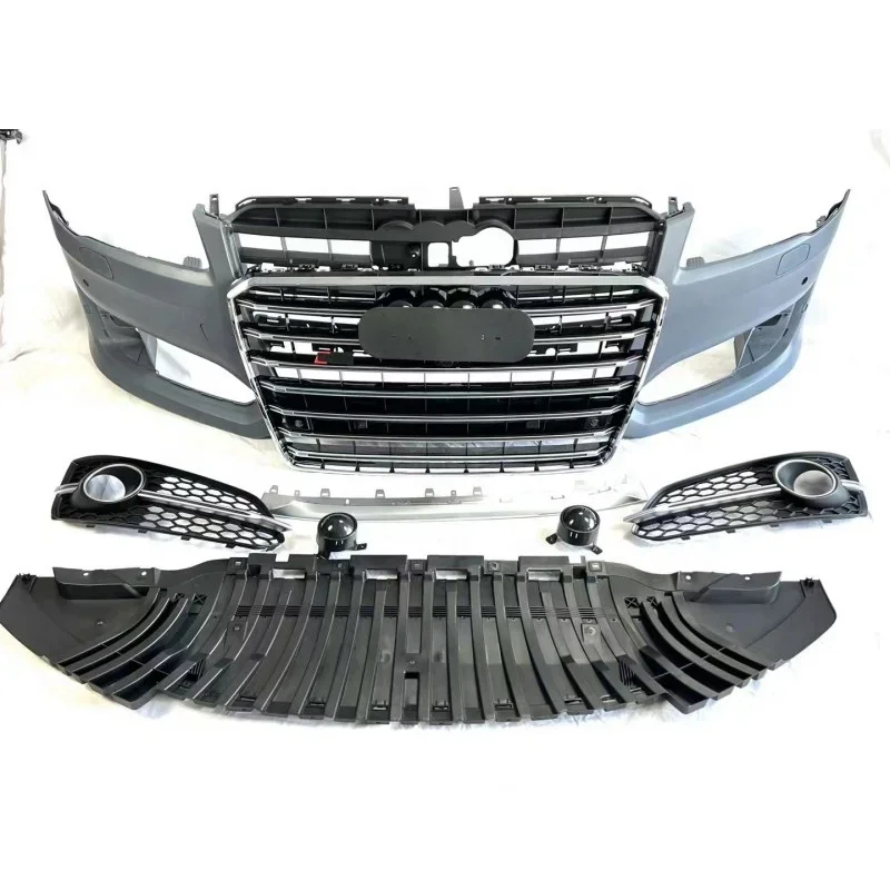 For Audi A8 front bumper body kit with car grille upgrade D4PA S8 style car grille 2014 2015 2016 2017