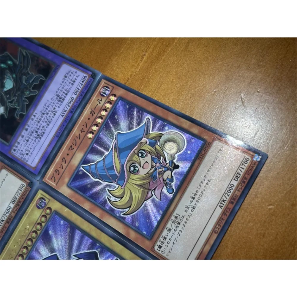 6PCS/set Yu Gi Oh Dark Magician Girl Blue-Eyes White Dragon DIY UTR Coarse Flash Card Anime Classics Game Collection Cards Toy