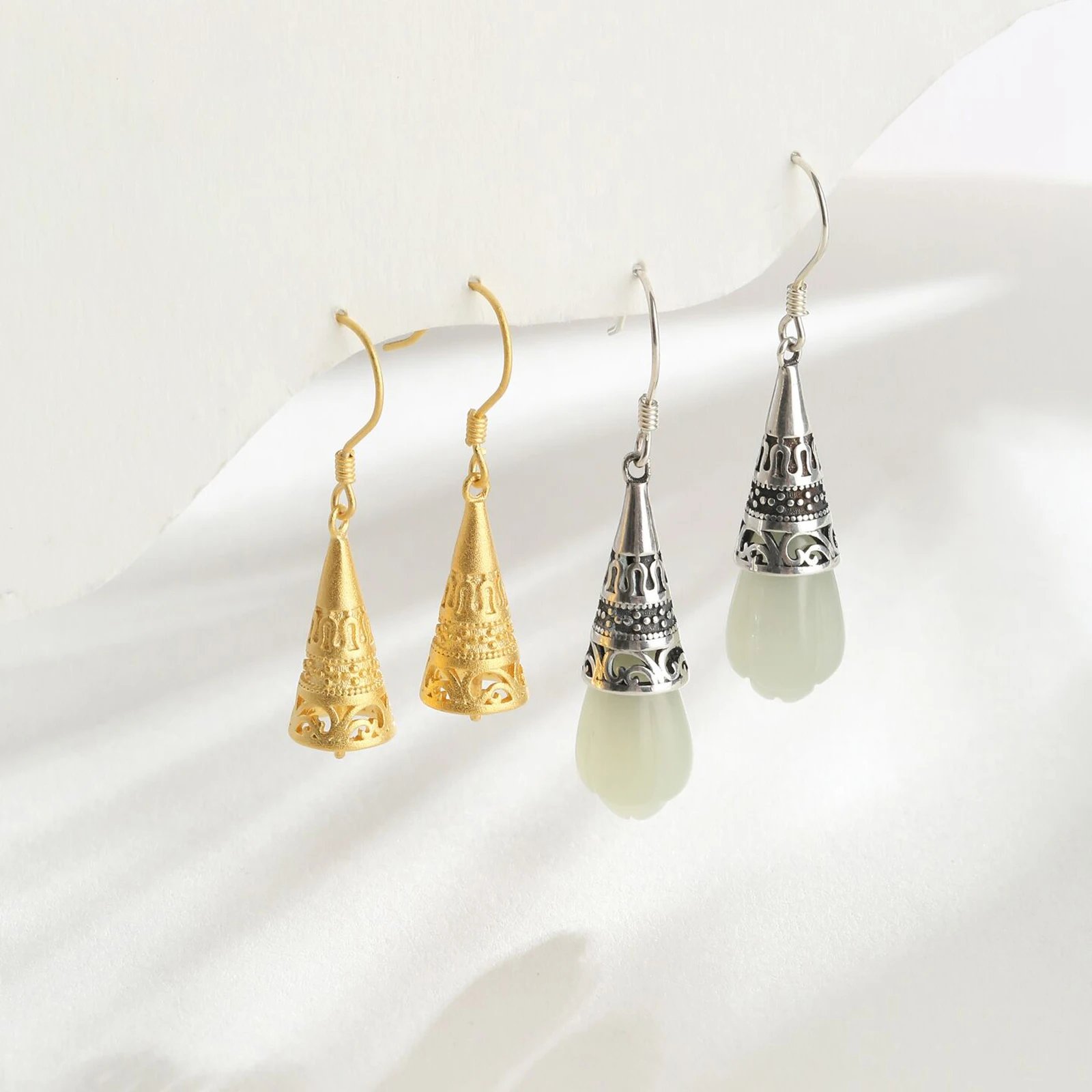 925スターリングシルバーイヤリングフックベースブランク、半穴ティアドロップ翡翠インレイdiyイヤリングジュエリー製作用品に適合