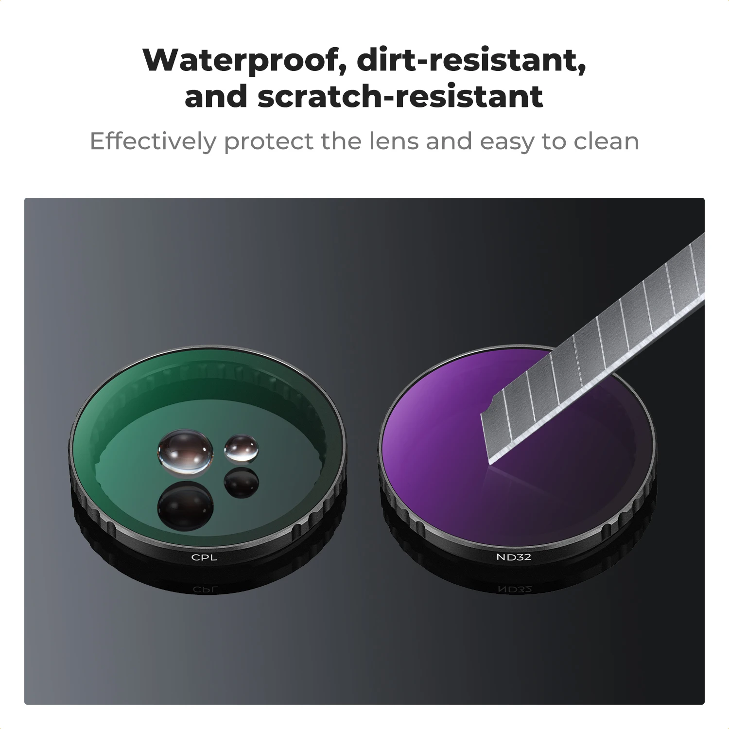 فلتر كاميرا رياضي بمفهوم K&F لـ DJI Osmo Action 3/4/Action 5Pro UV CPL ND/PL Black Mist 1/4 ND2-32 ND32-512 مرشح اختياري