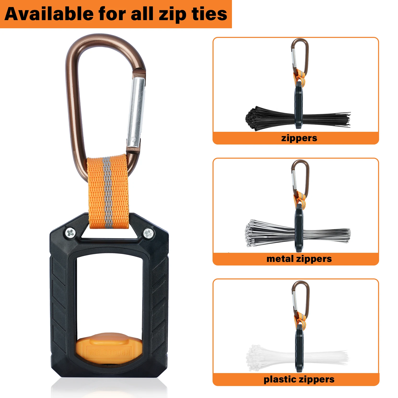 Zip Ties Holder,Reusable Zip Tie Organizer Band,Cable Tie Bracket for wire ties Arrangement.(1PC/black)