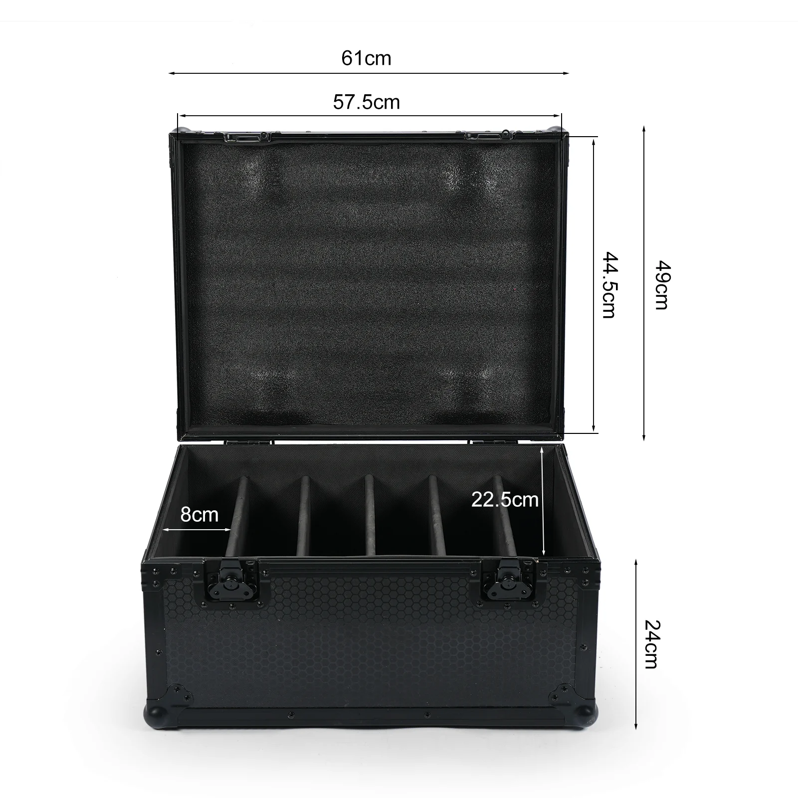 Yiflamefly Premium Soccer Pattern Leather Airline Case Stage Light Box Flightcase For 6Pcs 200W LED 48+8-segment Strobe Light