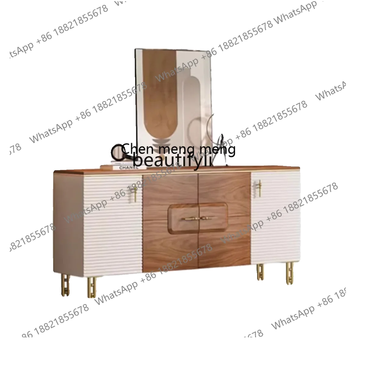 

zq1Postmodern solid wood porch cabinet shoe cabinet integrated Italian light luxury villa dining side cabinet black walnut