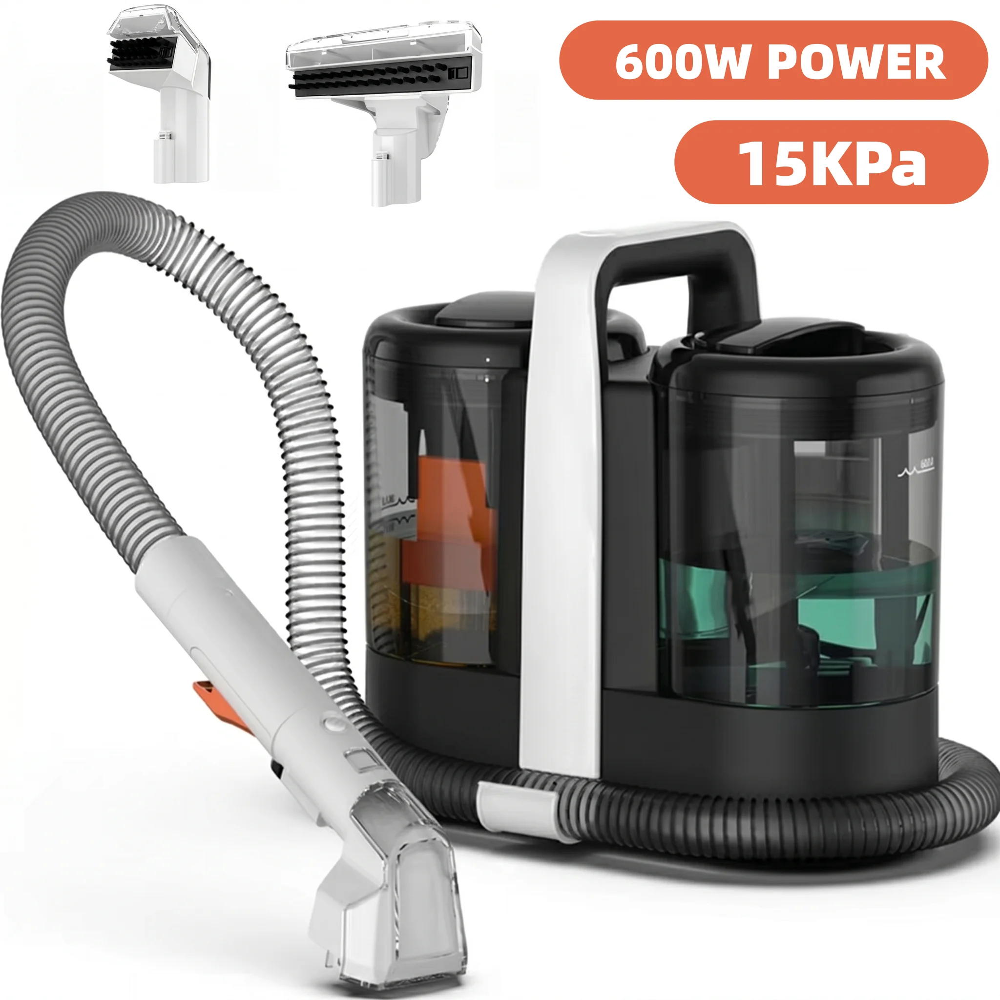 OMESER 750W Draagbare Tapijtreiniger 15KPa Handheld Vlekkenreiniger voor Huisdierenharen Auto Bank Spray Zuig Geïntegreerde Reinigingsmachine