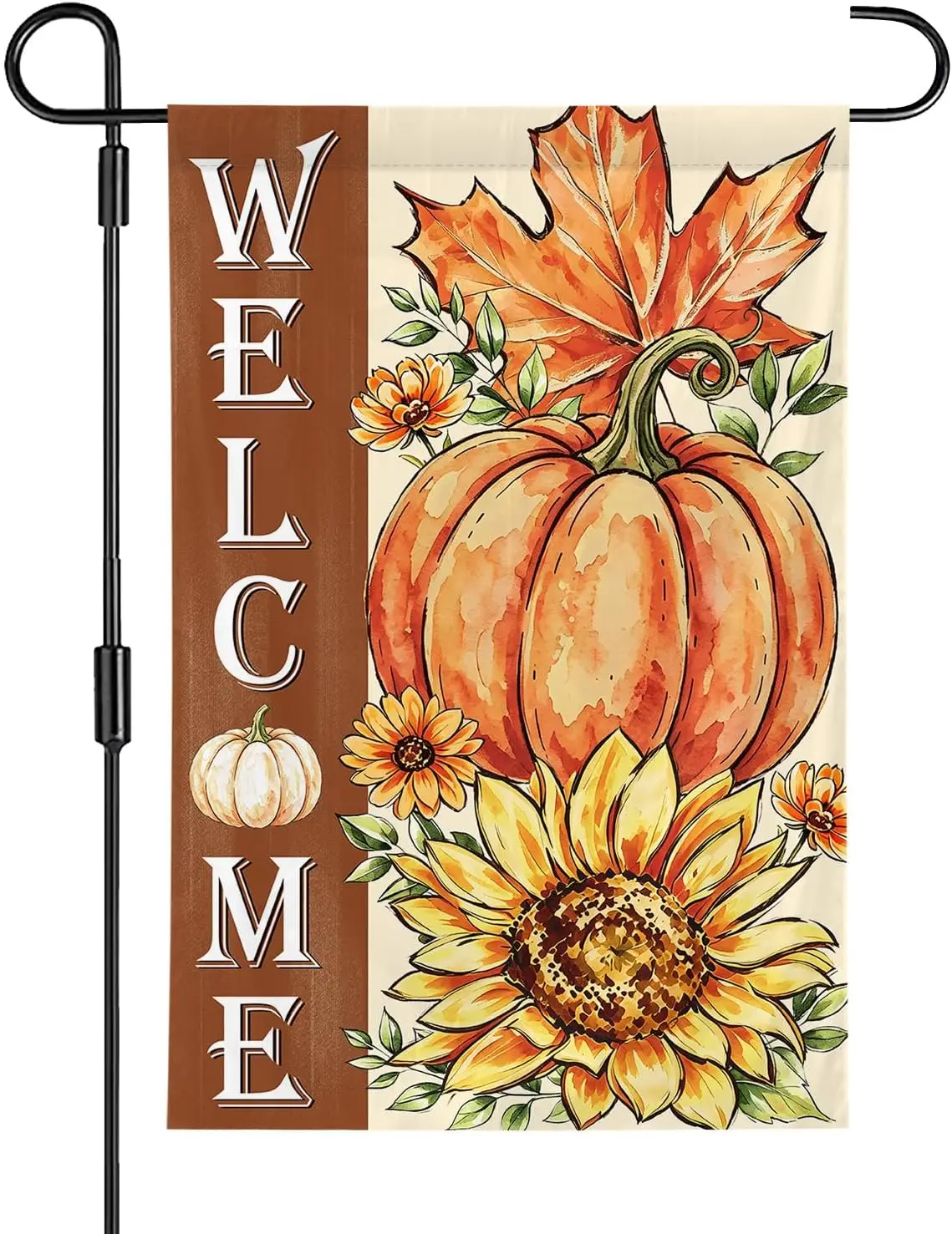 Hello Fall Harvest Garden Flag 12x18 Inch Double Sided Outside Fall Flag Farmhouse Thanksgiving Outdoor Seasonal Decor kkz