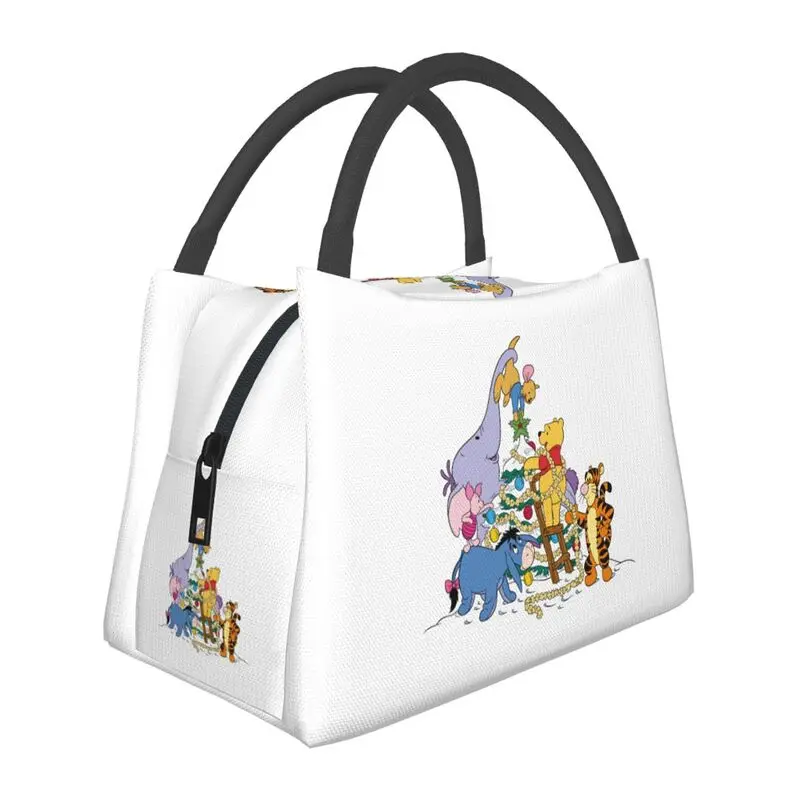 

Animation Cartoon Winnie The Pooh Insulated Lunch Bag for Women Leakproof Thermal Cooler Lunch Box Beach Camping Travel