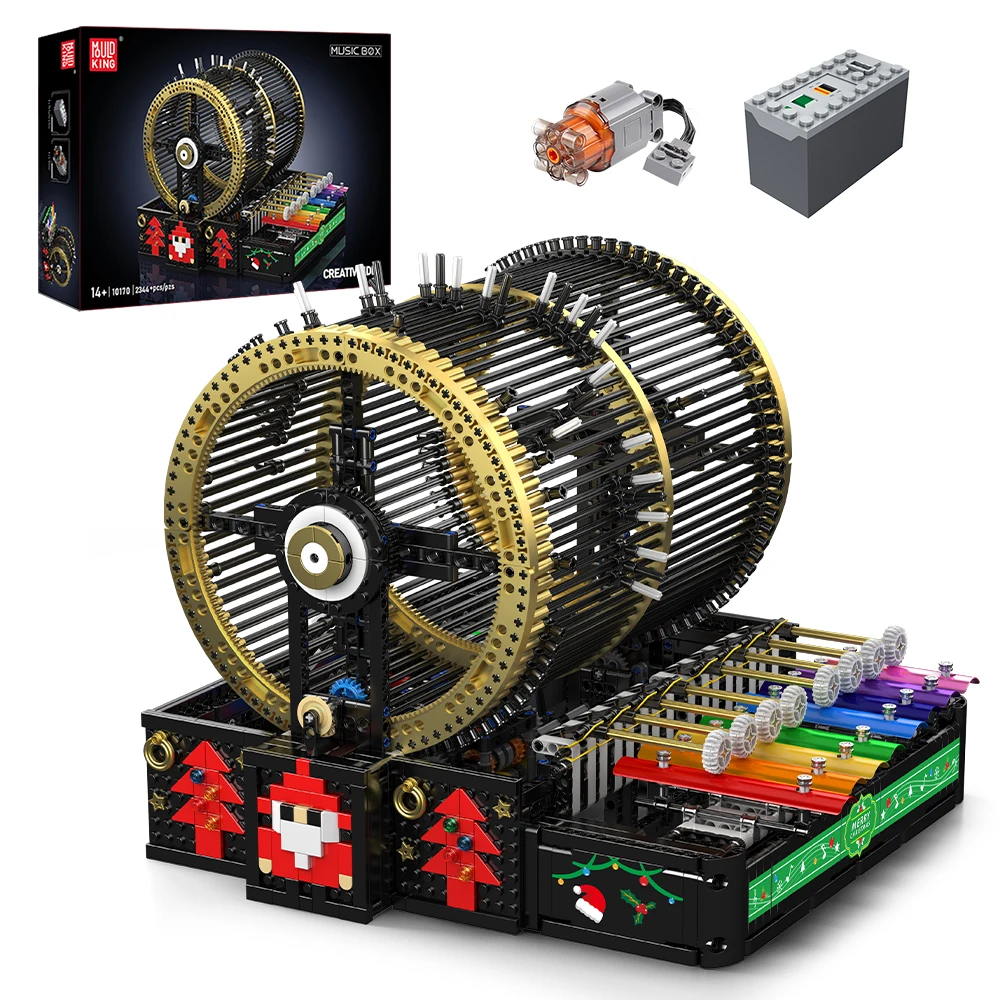 Mould King 10170 Technischer Baukasten Die Motorisierte Spieluhr Bausteine-Set Musikbox-Modell Kinder Weihnachtsgeschenk
