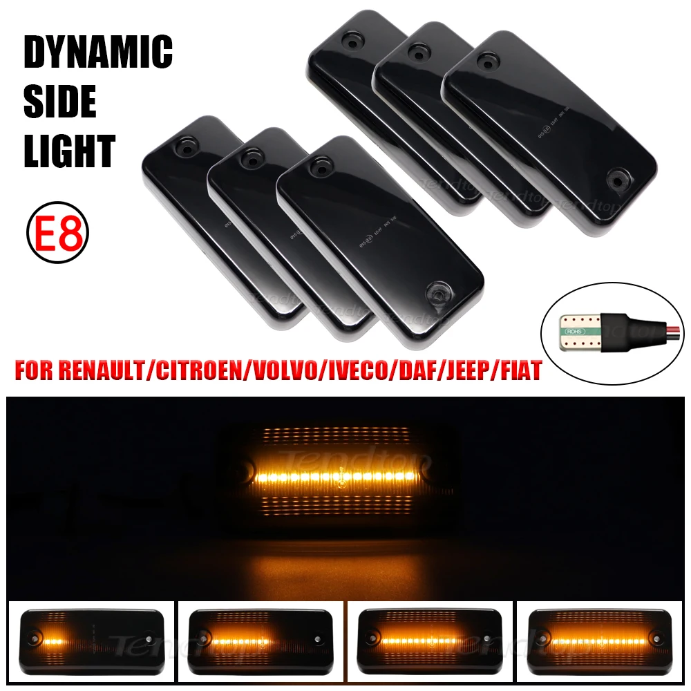 Dynamic Side Marker Lights Arrow Turn Signal Blinker Lamps for RENAULT VOLVO IRISBUS HEULIEZ DAF Fiat Ducato IVECO DAILY