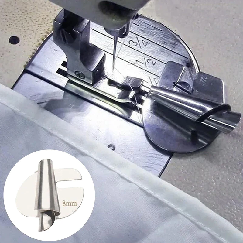 Sewing Rolled Hemmer Foot 3Mm-10Mm 8 Sizes Wide Rolled Hem Pressure Foot Sewing Machine Presser Foot Hemmer Foot