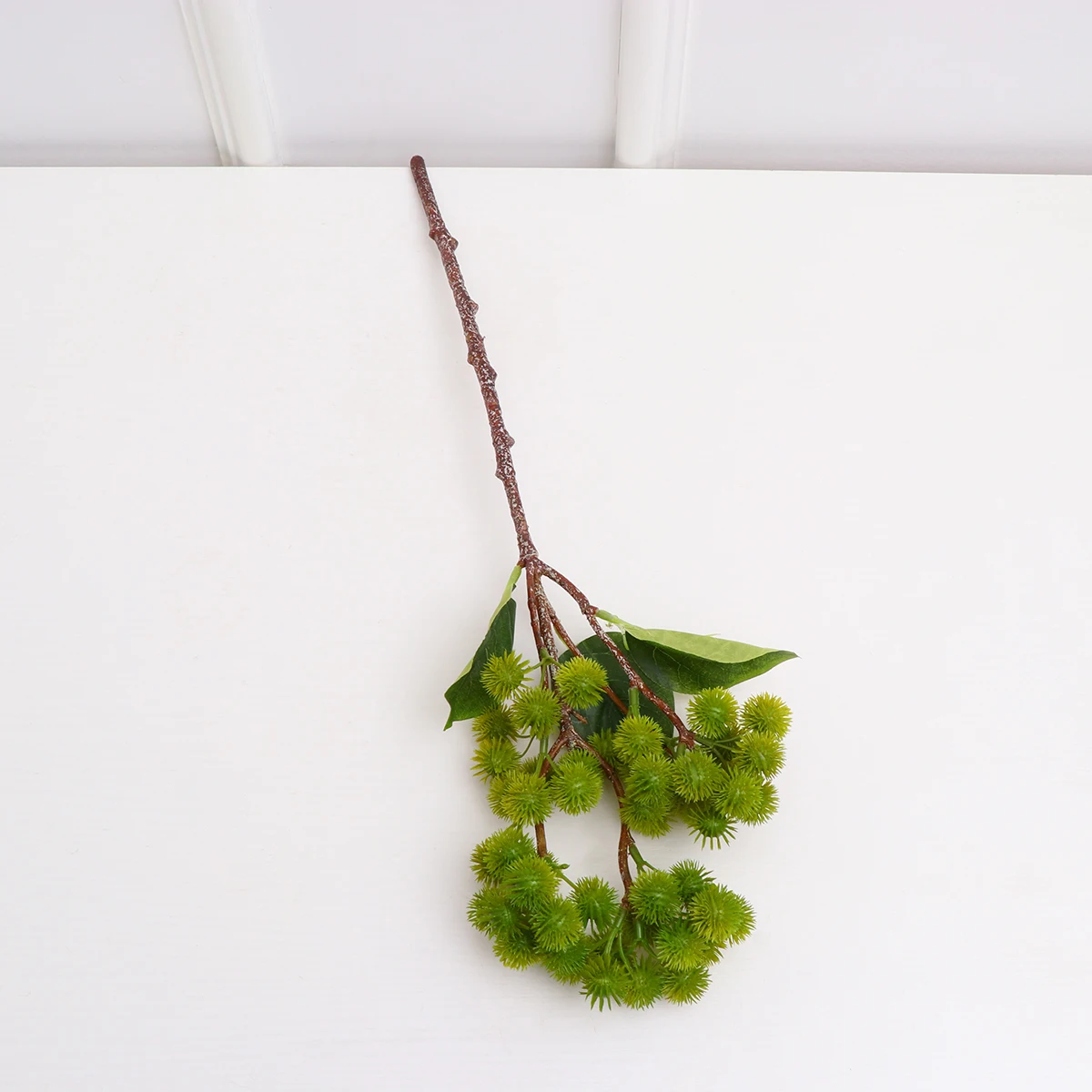 1 unidad de decoraciones de boda para fiesta de oficina en casa, fruta de castaño Artificial verde de imitación, accesorios de fotografía de flores de plástico