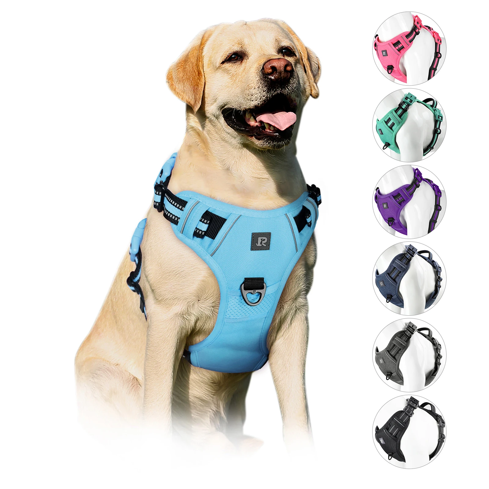 Hundes-/Haustiergeschirre, verstellbare reflektierende Oxford-Außenweste, Leinenclips vorne/hinten für kleine, mittelgroße, große, extra große Hunde,
