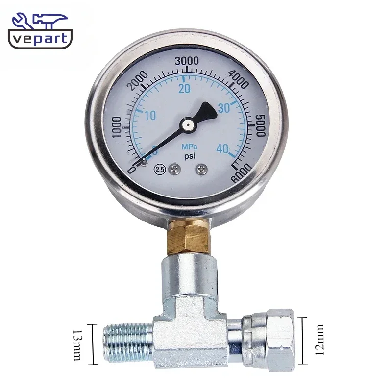 Tee Joint Pressure Gauge High Pressure Airless Sprayer Universal Sprayer Accessories Suitable For Grao Wagner Titan Painting