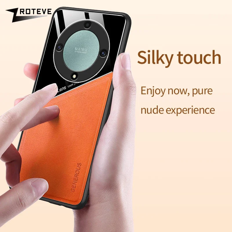For HonorX9a Case Zroteve PU Leather Soft Frame Hard PC Cover For Huawei Honor X9a X9b X9c HonorX9b HonorX9c 5G Phone Cases