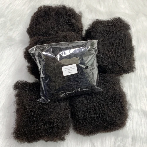1 unidad/30g de cabello sin trama brasileño Afro rizado cabello humano a granel Remy a granel para extensiones de trenzado Natural Hai para trenzas Locs