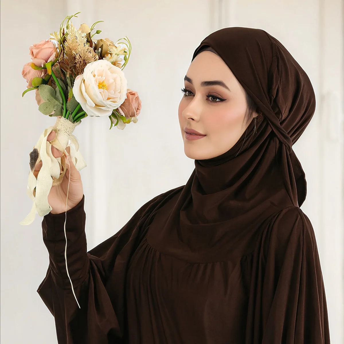 

Eid Djellaba Muslim Women Prayer Dress Hooded Abaya Dubai Kaftan Turkey Robe Arabic Islam Clothing Ramadan Jilbabs Burqa Caftan