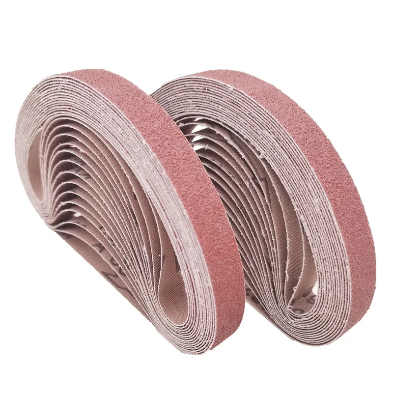 15 قطعة 30 × 330 مم أحزمة كاشطة - 60/80/120/240/400 حجم الحصباء - للصنفرة والملفات والطحن وإزالة الأزيز ﻿