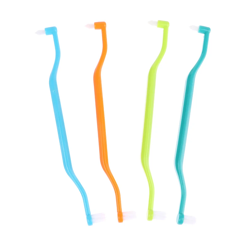 1PC Orthodontic Interdental Brush Double-Beam Soft Teeth Cleaning Toothbrush Oral Care Tool Small Head Soft Hair Implant Adult