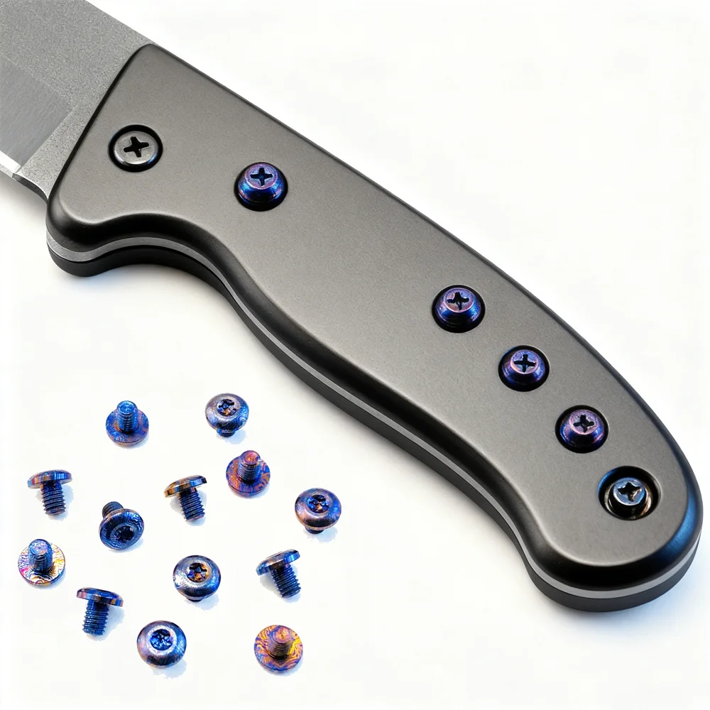 M4 Thread Knife Handle Timascus Lock Screws Folding Knives Shank Spindle Axis Rivets DIY Make Accessories Nails T8 Scre