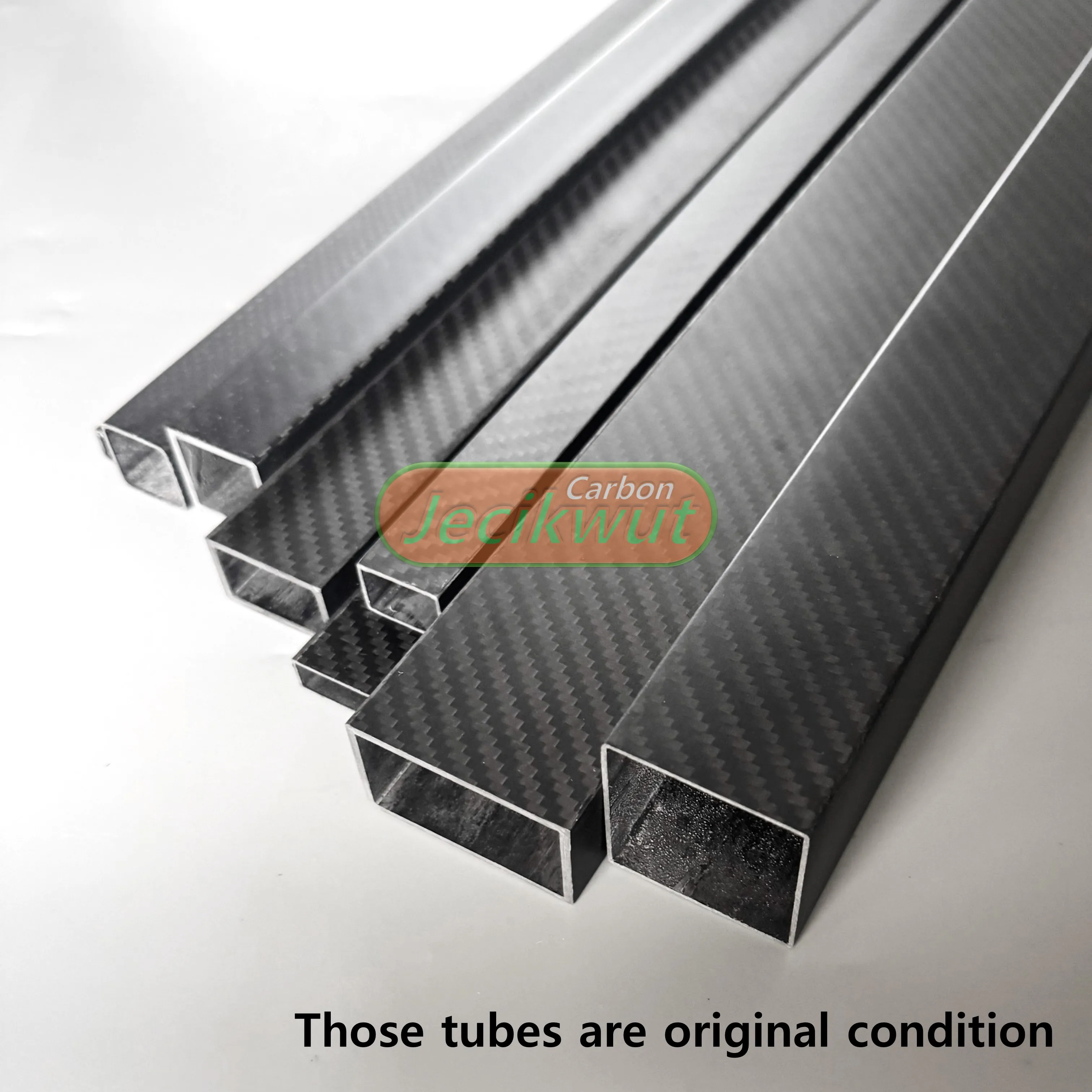 1Pcs Rectangle 3K Full Carbon Fiber Square Tube Twill Matte High Strength Pipe Length 1000mm OD 10mm 15mm 20mm 22mm 25mm 30mm