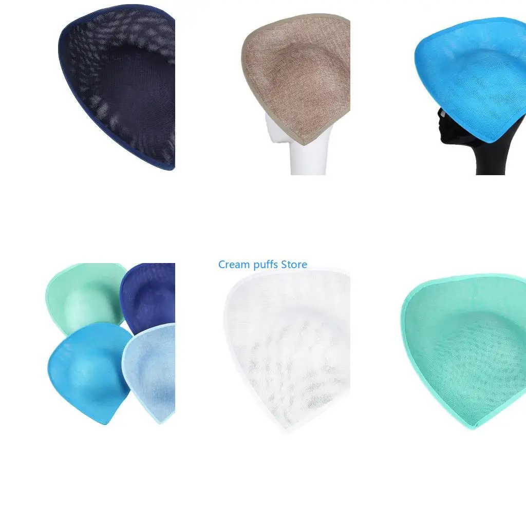 50LE Sinamay Hat Base Fascinator Base Saucer Millinery Base Teardrop Sinamay Saucer