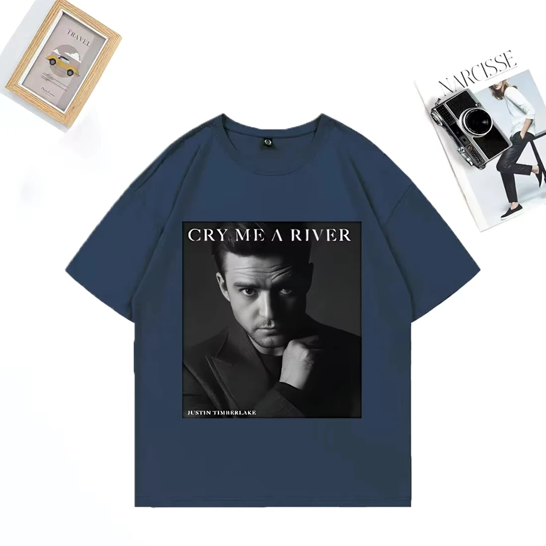 الرجال الملابس النسائية المتضخم كول للجنسين القطن قصير الأكمام تي شيرت الساخن المغني جاستن تيمبرليك خمر الرسومات تي شيرت