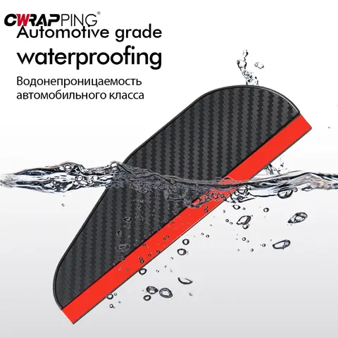 2PCS Car Rearview Mirror Rain Eyebrow Carbon Fiber Sun Visor Shade Cover Protector Clear Vision for Rain Car Mirror Accessories 10 best sales car accessories toyota - №1