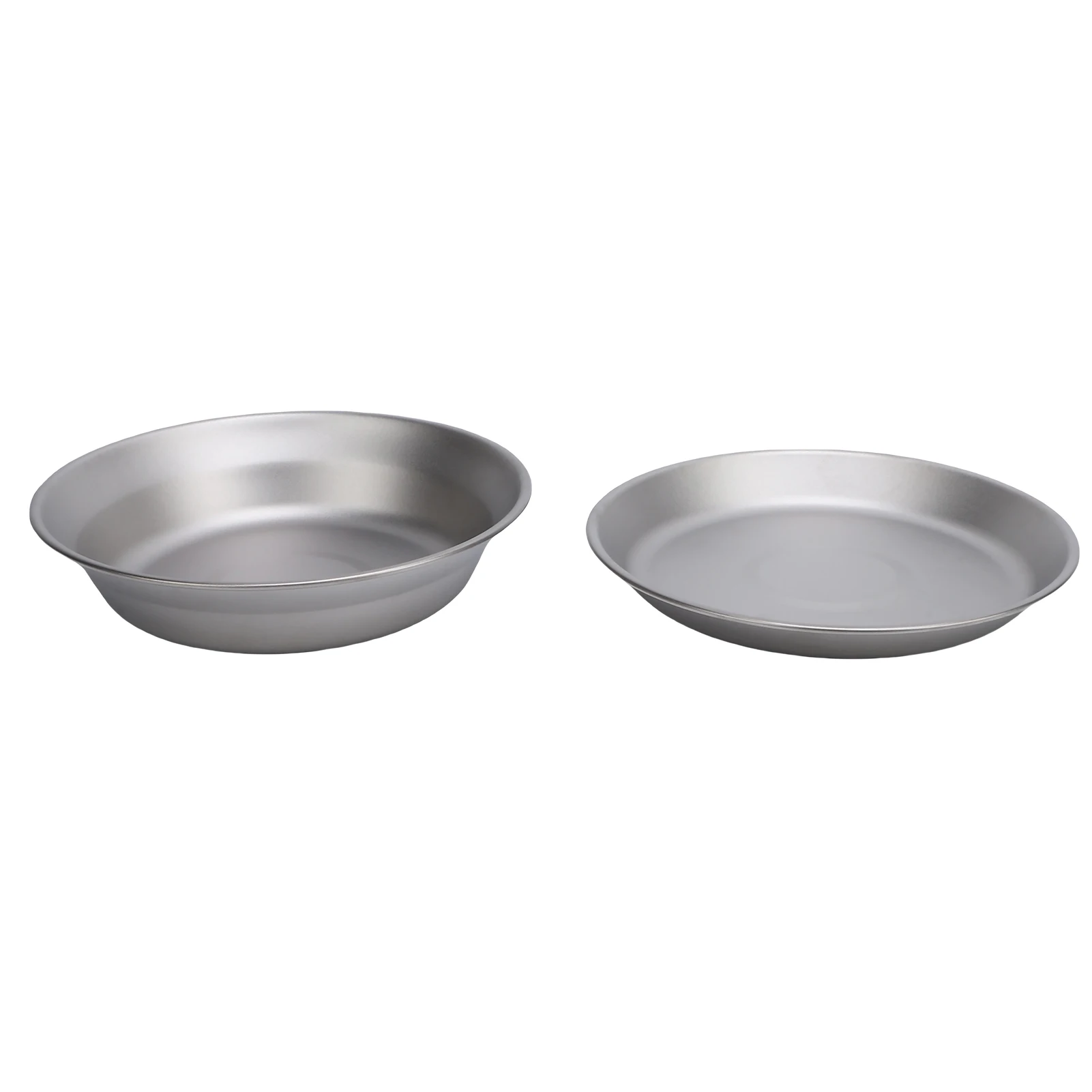 

Lightweight Ti Dish Ti Camping Plate 500ml and 300ml Ti Dish Cookware Outdoor Backpacking Plate for Outdoor Camping Hiking