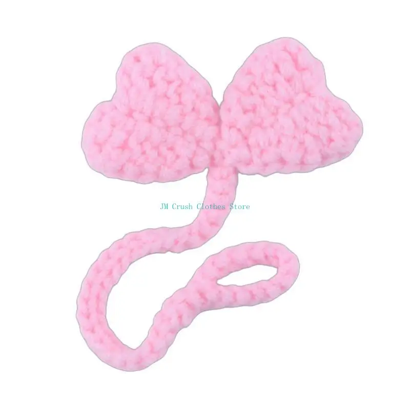 

K1ME Creative Handmade Knitted Leaf Sprout Crochet Cable Corner Bookmarks