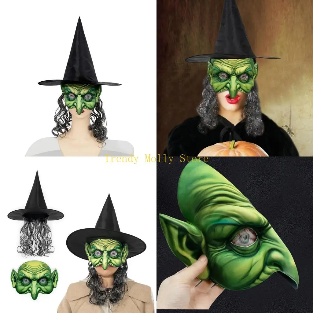 

N5KB Хэллоуин Маска Ведьмы Косплей Шляпа Волшебника Шляпа Ведьмы Женщины Мужчины Унисекс Костюм Ведьмы Остроконечная Шляпа Шляпа