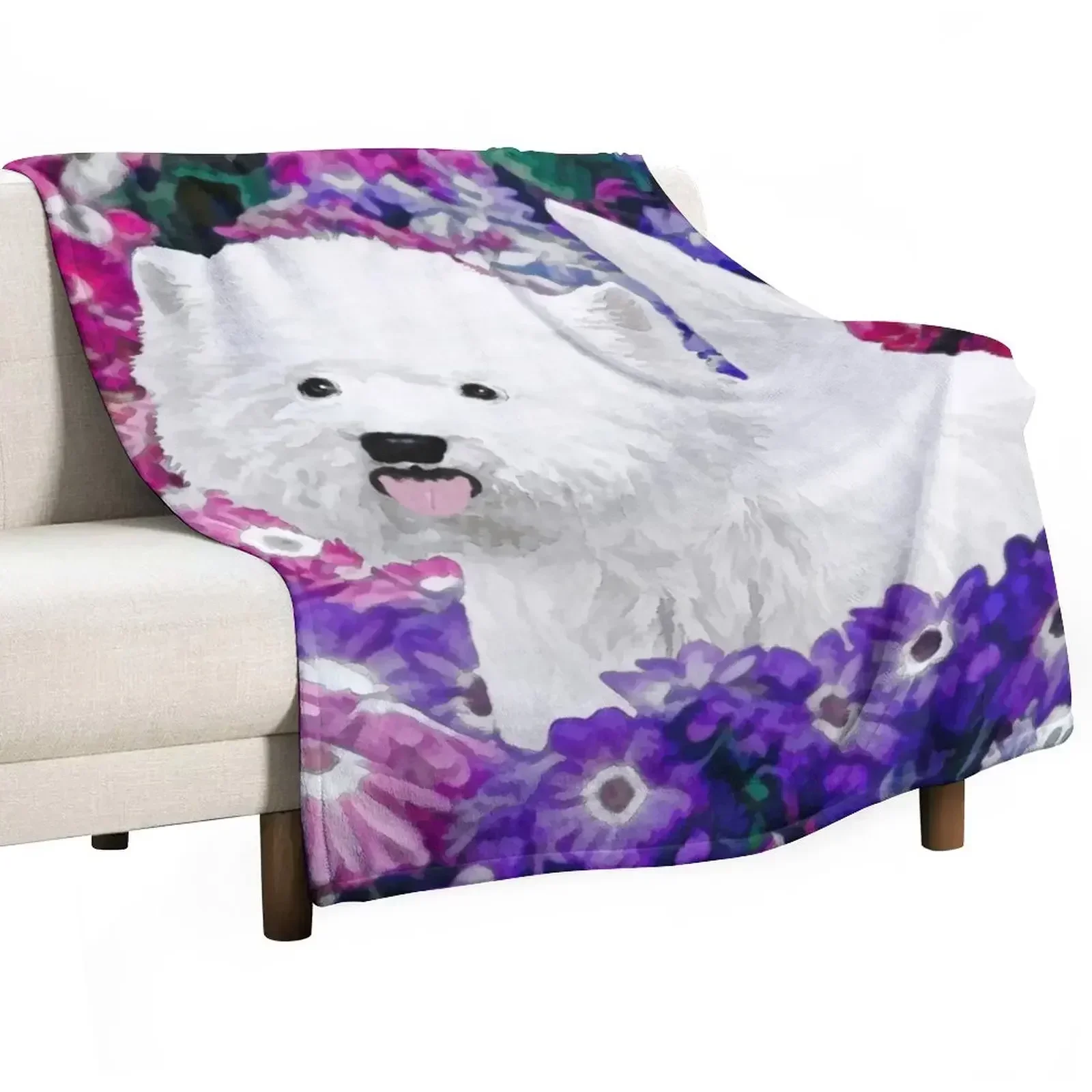 West Highland White Terrier Throw Blanket Luxury Throw Bed Fashionable Fashion Sofas Sofas funny gift decorative Blankets