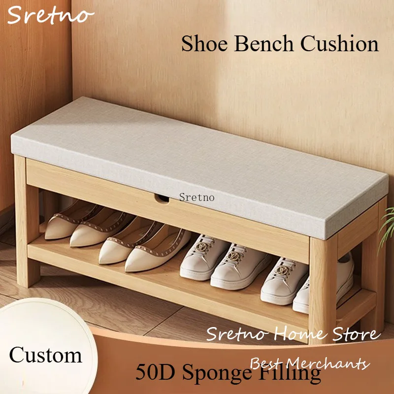 

SRETNO Shoe Changing Stool Seat Cushions High-density Sponge Shoe Cabinet Cushion Chair Cushions Home Decorations cojines