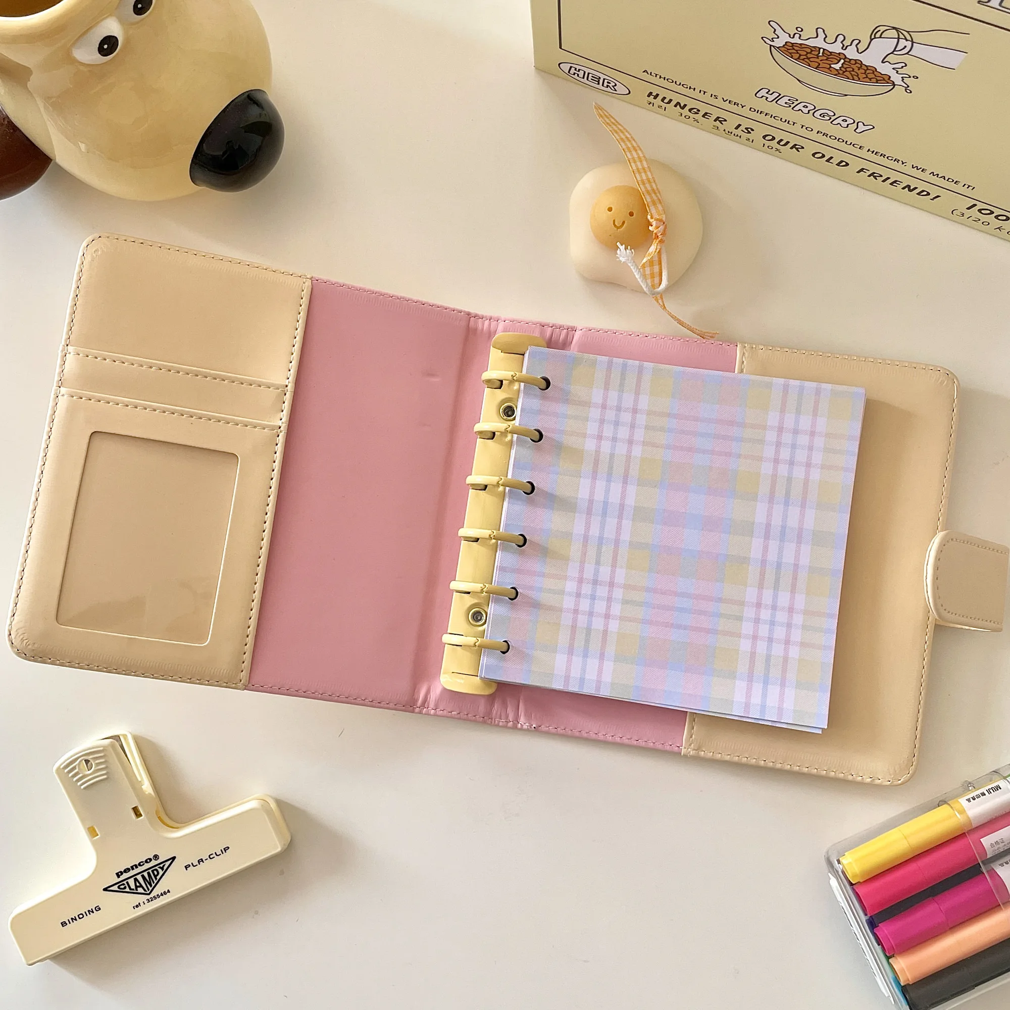 Sharkbang Makronen A7 Platz PU Bindemittel Tagebuch Notebook Zeitschriften Agenda Planer DIY Idol Kpop Sammeln Buch Geschenk Set Schreibwaren – Detail 31
