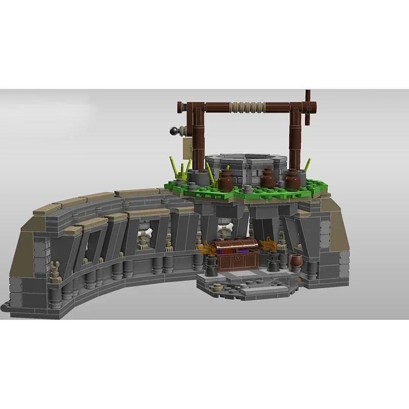 Castelo moc bloco de construção ocarina do tempo o bem modelo tijolos técnicos diy montagem medieval vista rua brinquedos para presentes da criança