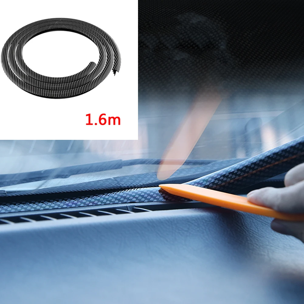 

1pc Auto Interior Accessories Car Gap Filling Strip Car Dashboard Sealing Strip Black Universal Car Center Console Dust Strips