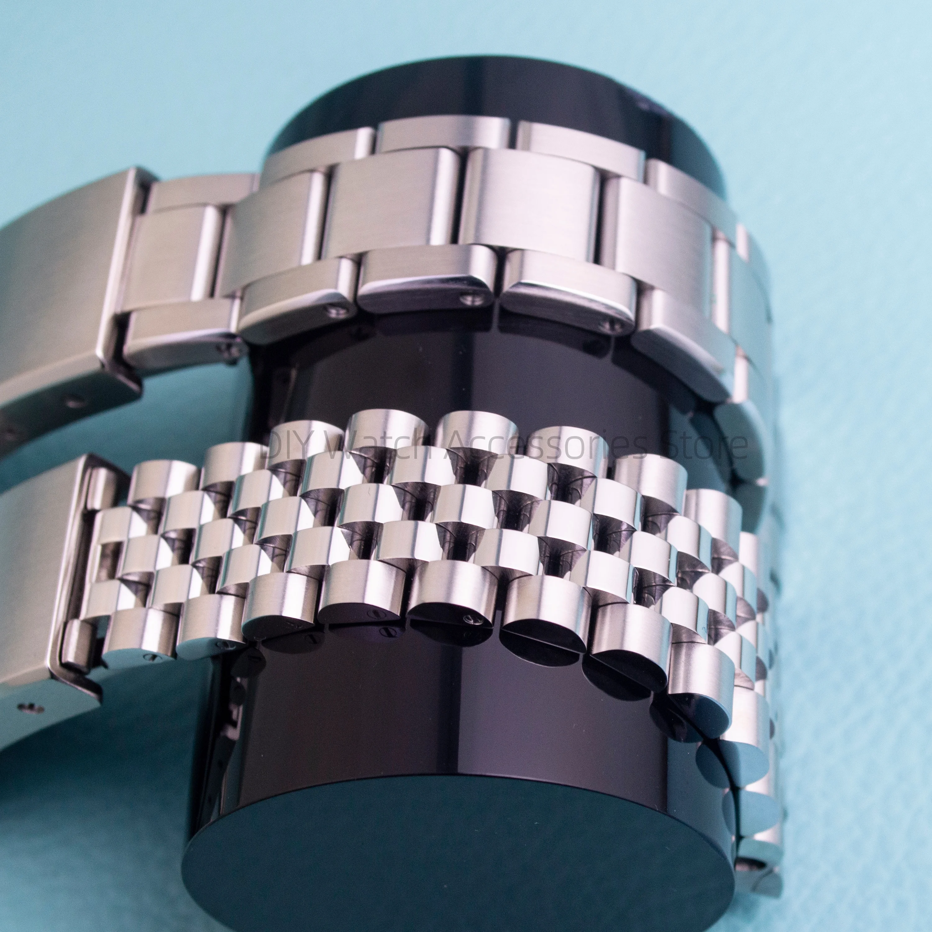 

20mm Stainless Steel Watchband Bracelet For Datejust SUB Yacht-Master GMT Watch Band Silver Brushed Curved End Replacement Strap