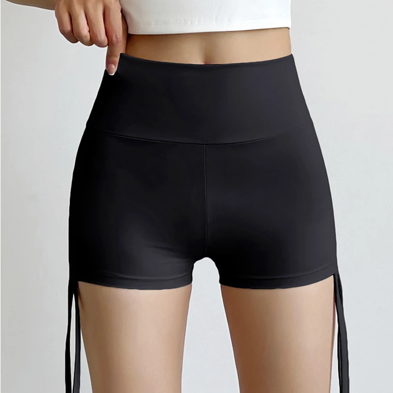 Sports Shorts for Women Gym Quick Dry Biker Shorts gym side drawstring Fitness Workout Yoga Shorts