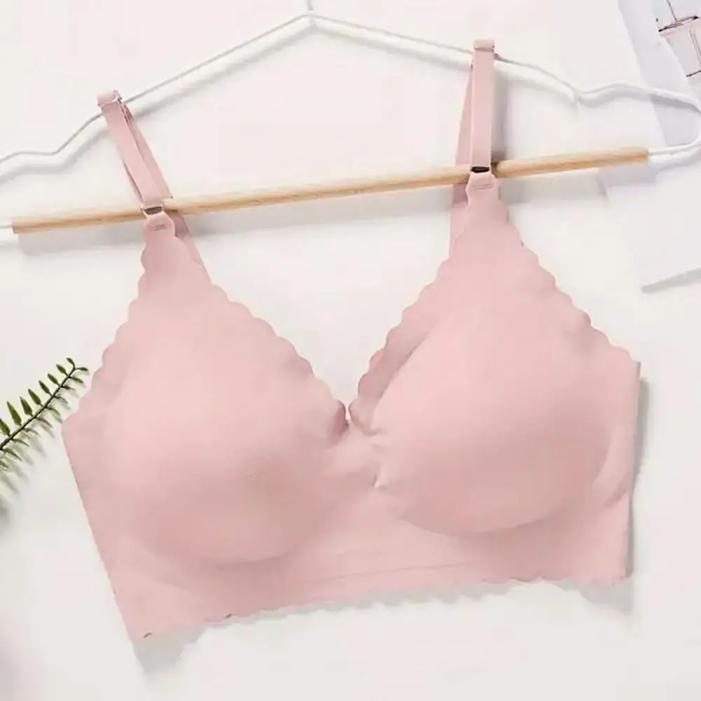 Women Non-Wired Bra 3/4 Cup Thin Ice Silk Everyday Wear Prevent Sagging Lifting Gathering Sweat-Absorbent Sport Padded Bra