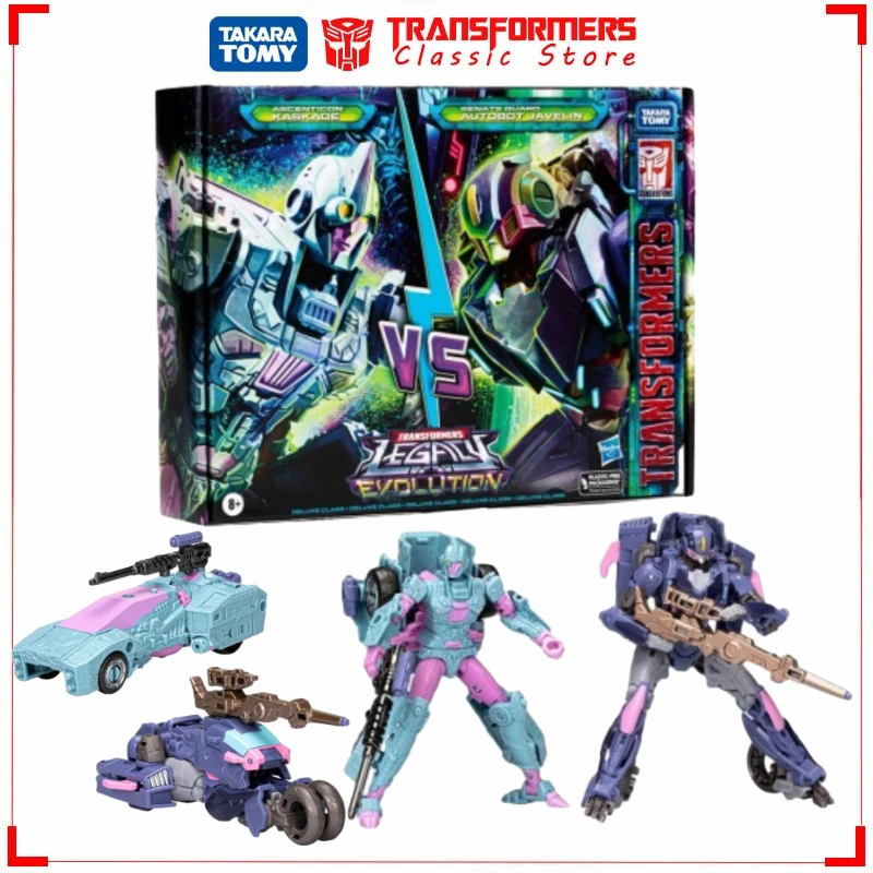 Transformers Toys Legacy Evolution Deluxe Class Kaskade VS Javelin Classic Action Figures Cybertron Autobots Collectible Gifts