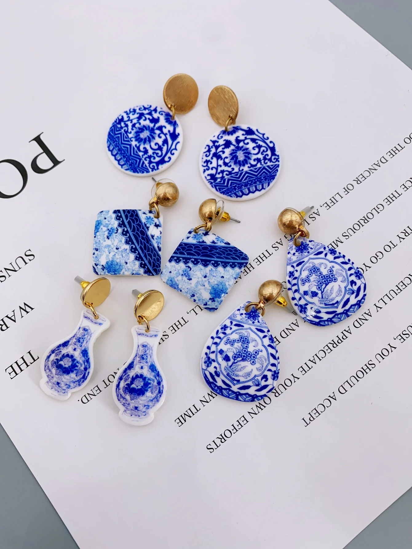 Fashionable Ethnic Ceramic Acrylic Earrings for Women\'s Everyday Style earings for women