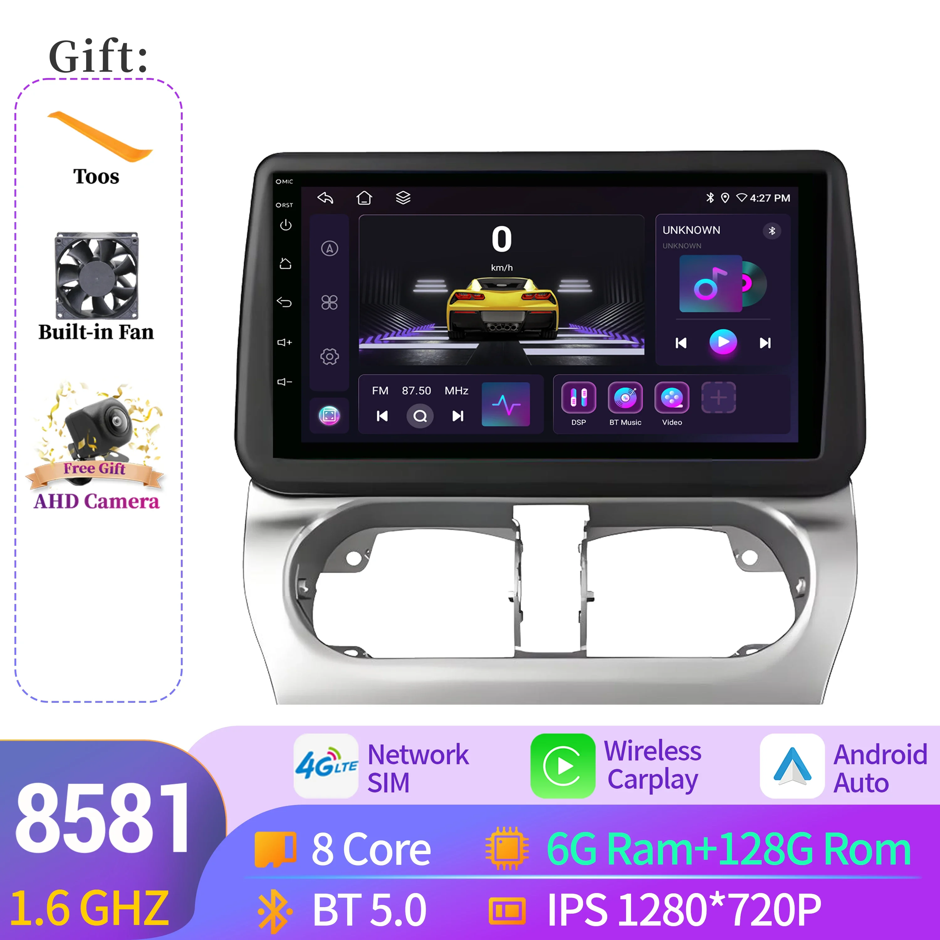 Voor Opel Combo Corsa Tigra 2001-2011 Autoradio Multimedia GPS Apple Android 14 Draadloze BT CarPlay 7862 8 + 256 2 K QLED Scherm