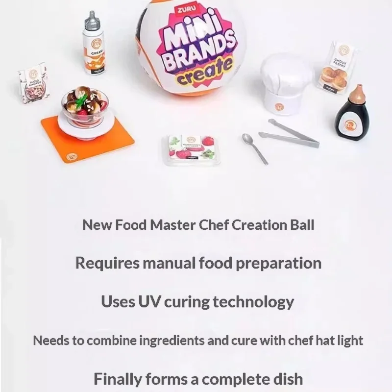 مجموعة كرات لعبة طعام مصغرة - صندوق أعمى تحفة الطهي Gashapon مجموعة لعب عصرية للأطفال هدية محاكاة للطبخ المنزلي