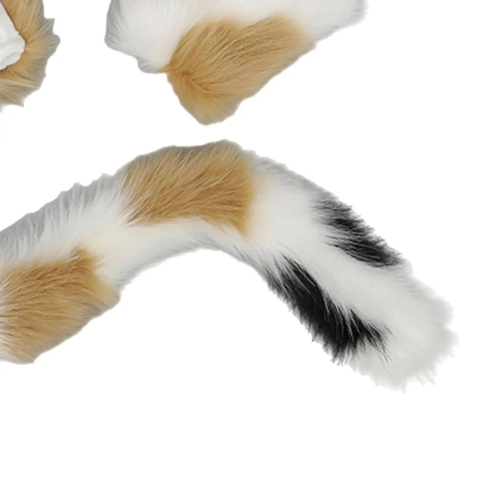 ذيل أذن القطط وذيل طويل مع حزام قابل للتعديل لإكسسوارات الشعر للأطفال