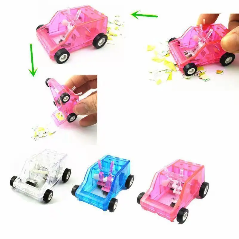 1PC Mini Desktop Cleaning Car Cleaner For Student Children Clean Dust Collector Pencil Eraser Shredded Paper Stationery Toys Toy